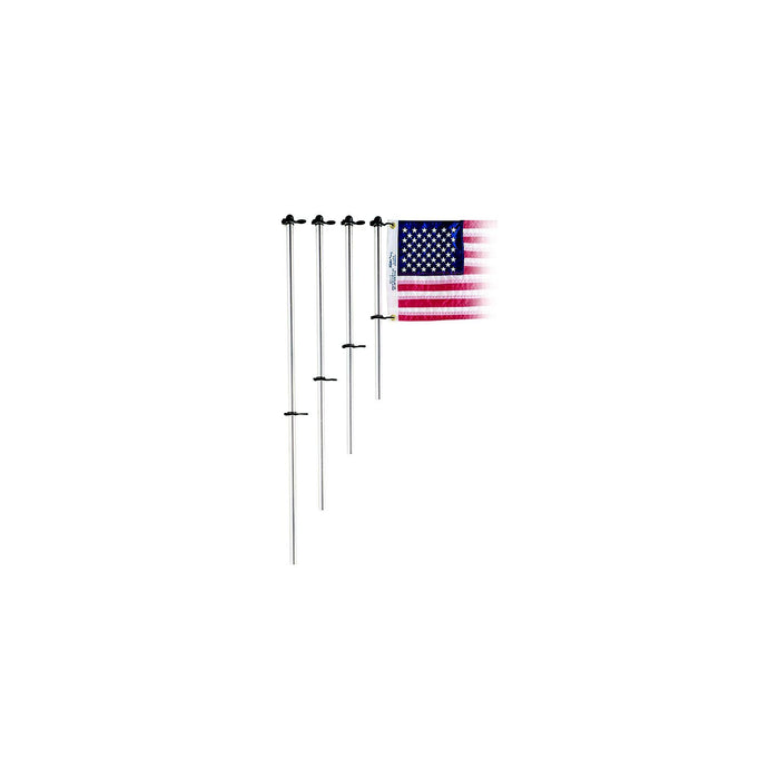 Taylor Made Products 916 Taylor 3/4" Diameter Aluminum Flag Pole w/ Charlevoix, Flag Clips
