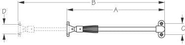 Sea-Dog Twist Type Hatch Adjuster with Elbow - 11"
