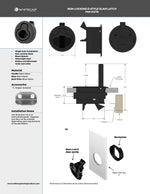 Whitecap 3227B | – – D Style Slam Latch Black 2" Cutout