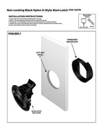 Whitecap 3227B | – – D Style Slam Latch Black 2" Cutout