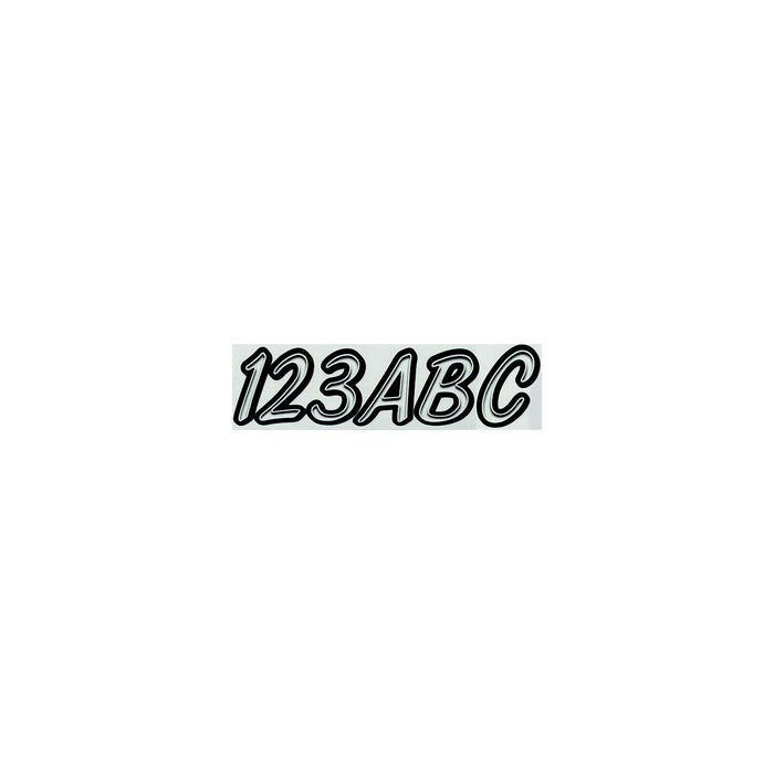 Hardline 400CLBLK Series 400 Registration Kit, Cursive, Smooth Font, Color Gradation, 4 Sets of 3" A-Z, 0-9