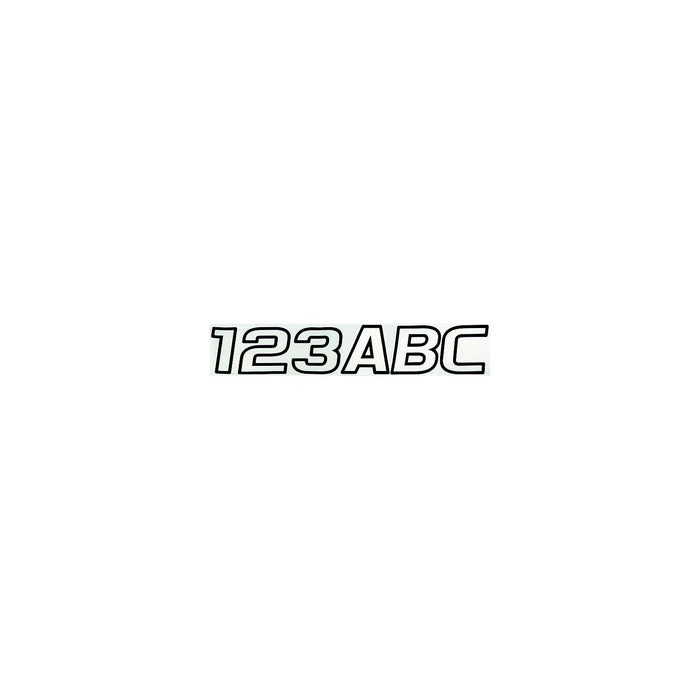 Hardline 700CLBLK Series 700 Registration Kit, Black, Slanted European Font, Solid Fill/Outline, 4 Sets of 3" A-Z, 0-9