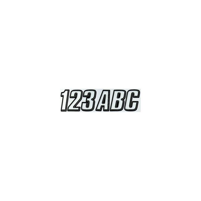 Hardline 800CLBLK Series 800 Registration Kit, Black, Block Style Bevel Effect, 4 Sets of 3" A-Z, 0-9