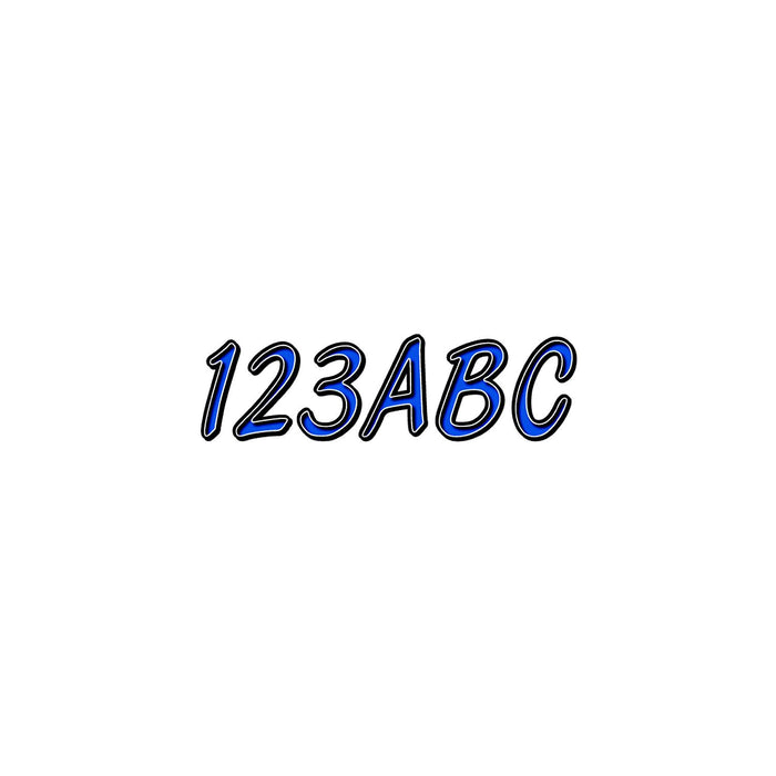 Hardline BLBKG400 Series 400 Registration Kit, Cursive, Smooth Font, Color Gradation, 4 Sets of 3" A-Z, 0-9