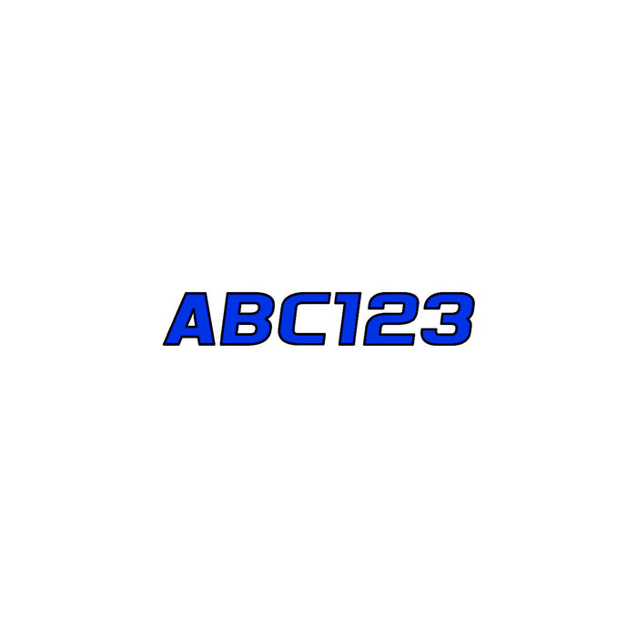 Hardline BLBLK700 Series 700 Registration Kit, Black, Slanted European Font, Solid Fill/Outline, 4 Sets of 3" A-Z, 0-9