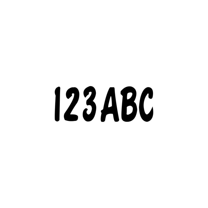 Hardline Products BLK200EC Registration Kit, Solid Color, Cursive Font (Includes 4 Sets of 3" A-Z, 0-9)