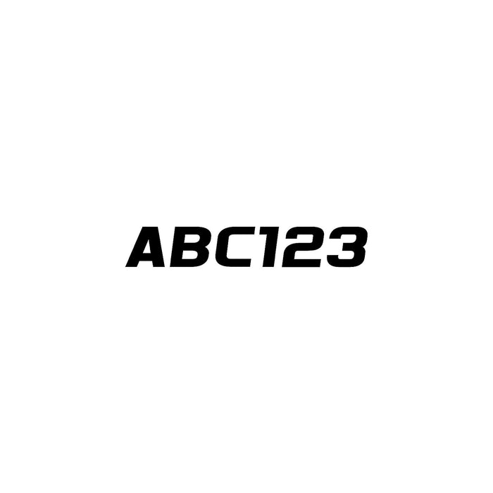 Hardline BLK700EC Series 700EC Registration Kit, Black, European Font, Solid Fill/Black Outline, 4 Sets of 3" A-Z, 0-9
