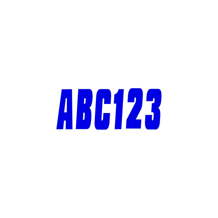 Hardline Products BLU350EC Series 350 Registration Kit, Solid Color Font (Includes 4 Sets of 3" A-Z, 0-9)