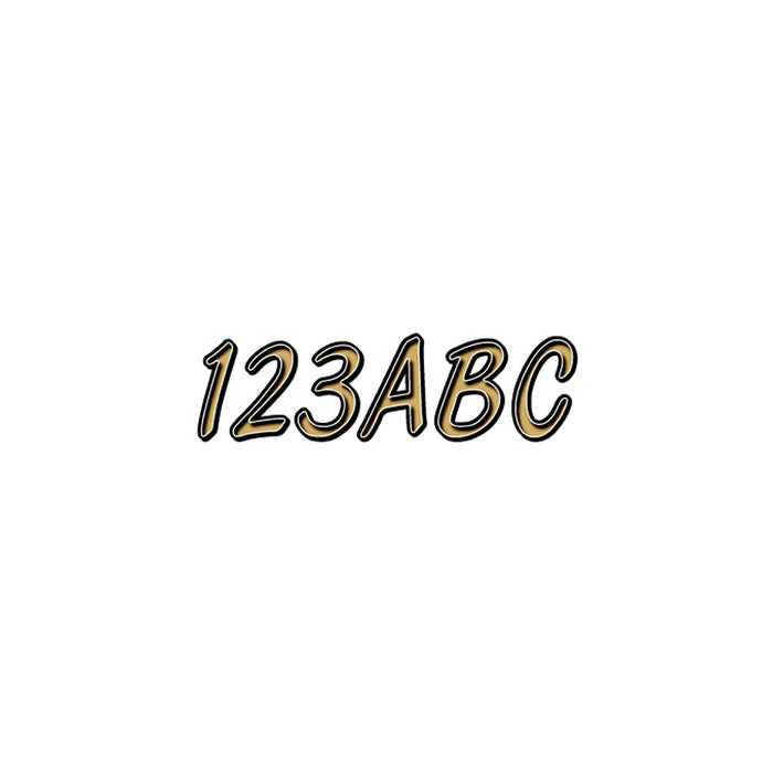 Hardline BRBKG400 Series 400 Registration Kit, Cursive, Smooth Font, Color Gradation, 4 Sets of 3" A-Z, 0-9