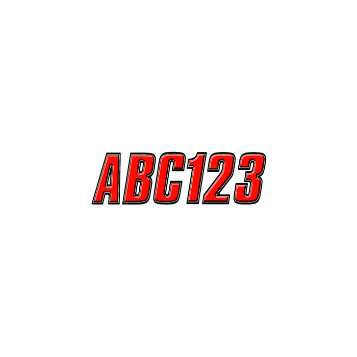 Hardline REBLK800 Series 800 Registration Kit, Red, Block Style Bevel Effect, 4 Sets of 3" A-Z, 0-9