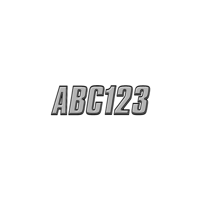 Hardline SIBLK800 Series 800 Registration Kit, Silver, Block Style Bevel Effect, 4 Sets of 3" A-Z, 0-9