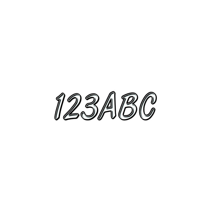 Hardline WHBKG400 Series 400 Registration Kit, Cursive, Smooth Font, Color Gradation, 4 Sets of 3" A-Z, 0-9