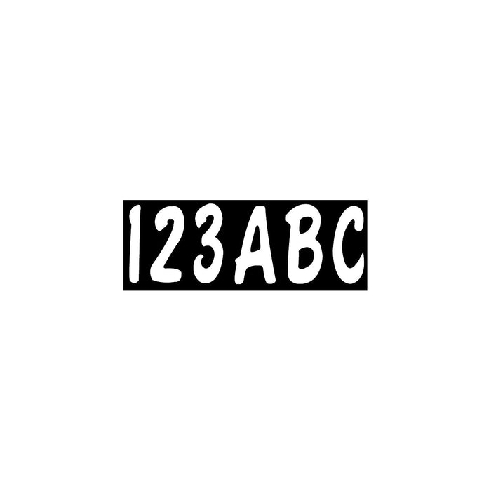 Hardline Products WHI200EC Registration Kit, Solid Color, Cursive Font (Includes 4 Sets of 3" A-Z, 0-9)