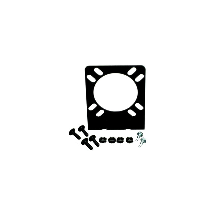 Pollak 10-111V COATED RIGHT ANGLE Mount BRACKET for 7-BLADE RV & 6- POLE ROUND, SOCKETS