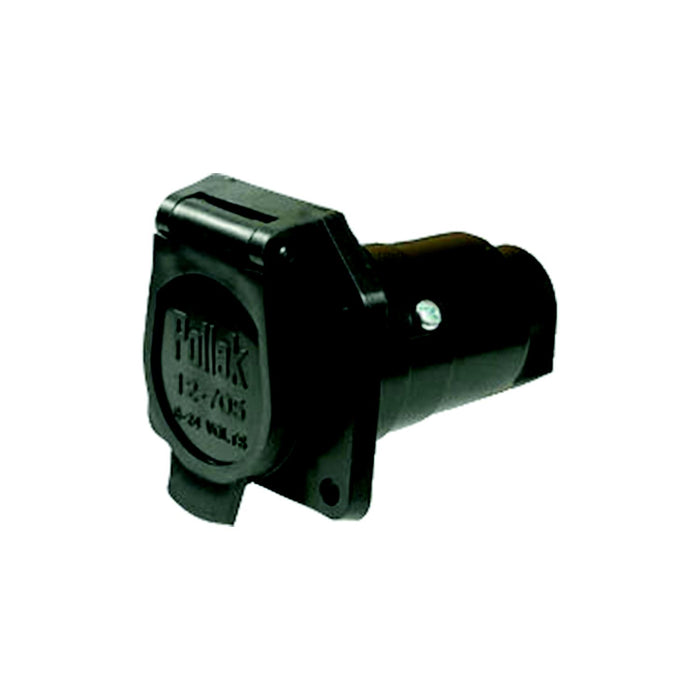 Pollak 12-707EP Pollack 7-Way Black Plastic Car End Socket Only
