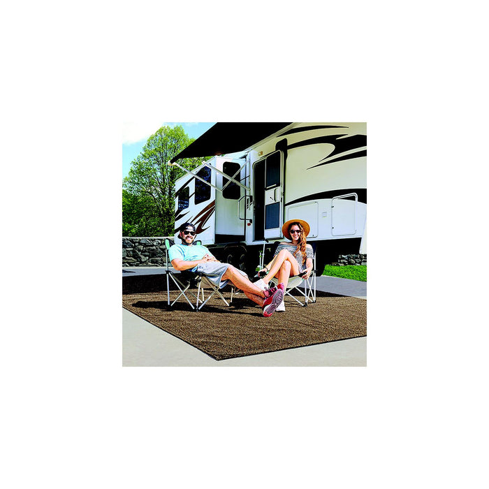 Prest-O-Fit 2-1184 Surface Mate Patio Rug, 6' x 9', Gray
