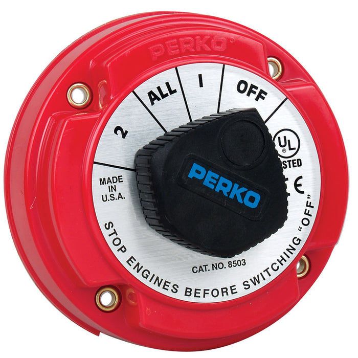 Perko 8503DP 8503DP Medium Duty Battery Selector Switch with Alternator Field Disconnect with o Key Lock