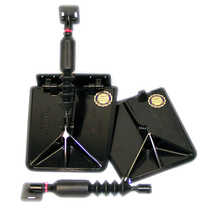 Nauticus SX9510-60 Smart Tab SX Composite Trim Tabs 9.5” x 10” - f/15-18” Boat w/60 - 135HP - Black