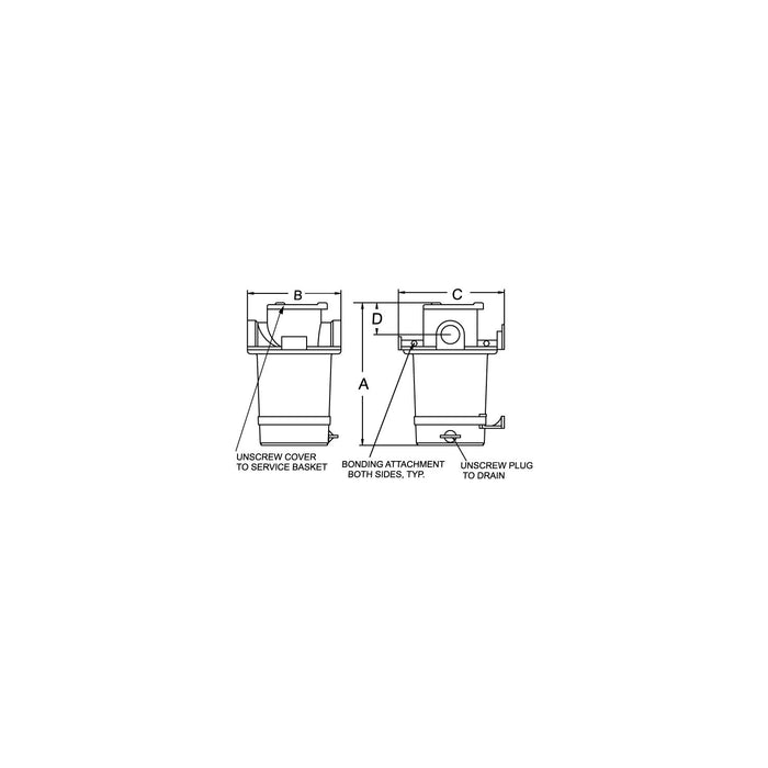 Groco ARG-1250-S BSPP 1-1/4" Strainer 304 SS Basket