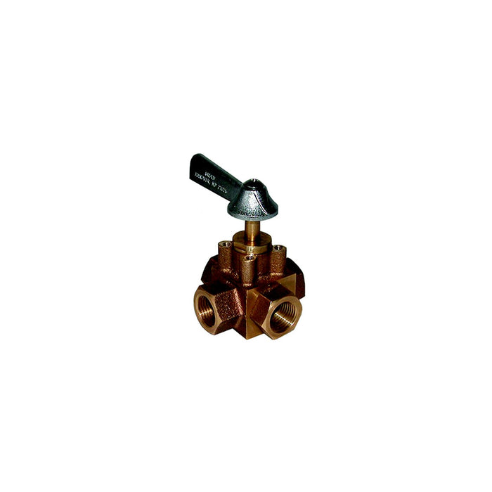 Groco FV-475-X Bronze 4 port Tank Selector Valve 3/4" Full Flow