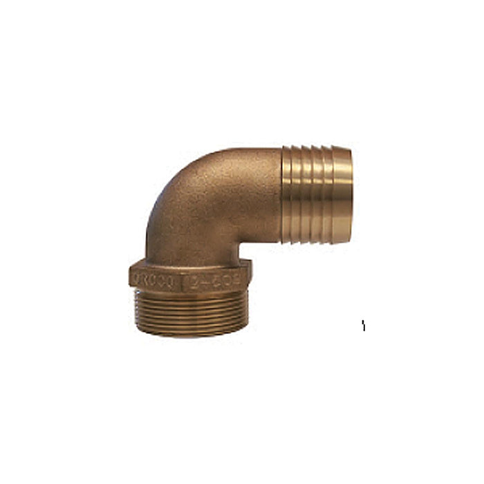 Groco PTHC-114PD32 Pipe-To-Hose Adapter, 90°