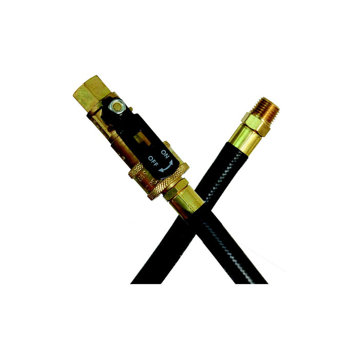 JR Products 07-31185 RV Rubber Appliance Hose w/ 1/4" Quick Disconnect Male &, Quick Disconnect Coupler Ends