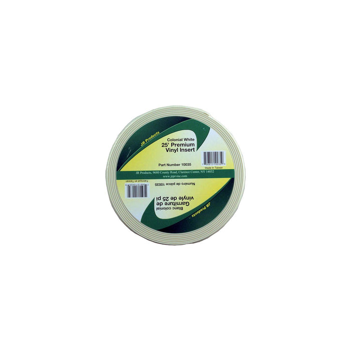 JR Products 10035 Vinyl Insert Premium, 25' Colonial White