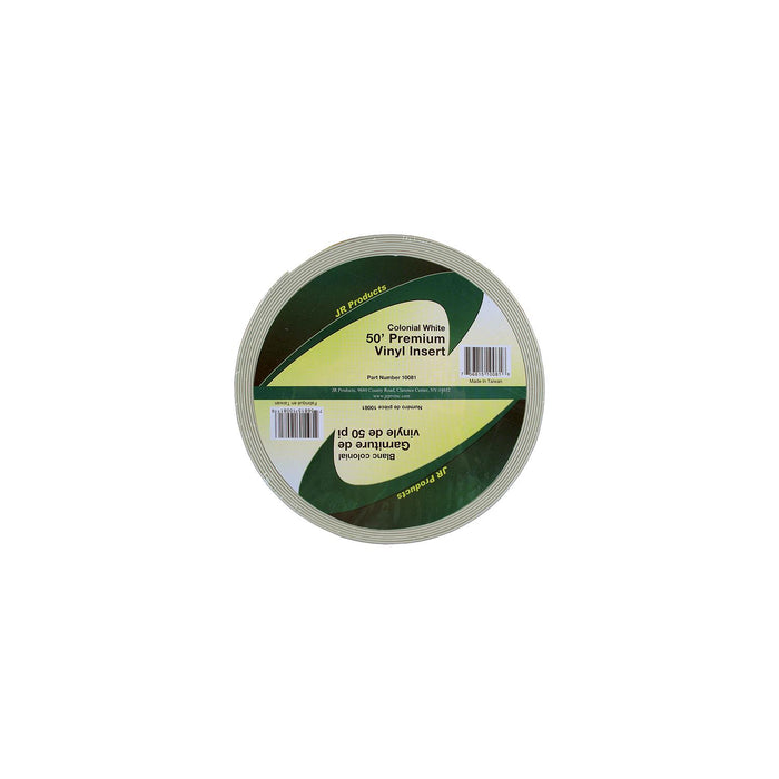 JR Products 10081 Vinyl Insert Premium, 50' Colonial White