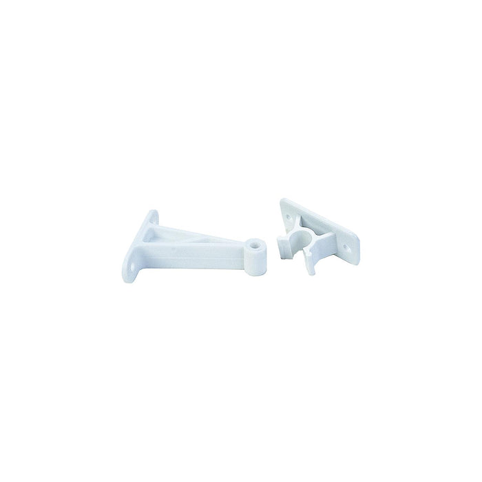JR Products 10374 C-Clip Style Door Holder Plastic, 5-1/2" Polar White