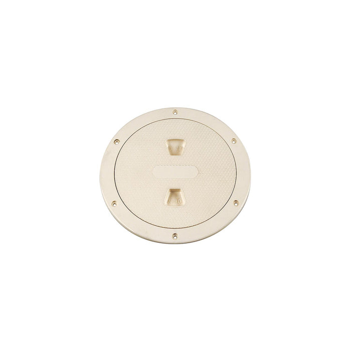 Beckson Marine DP84-N Screw Out Deck Plate w/ Standard Trim Ring, Diamond Center