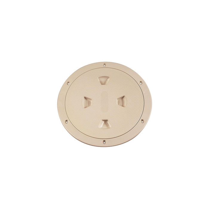 Beckson Marine DP84-N Screw Out Deck Plate w/ Standard Trim Ring, Diamond Center