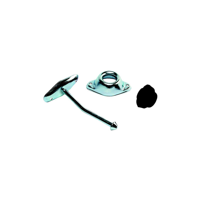 RV Designer E257 Entry Door Holder Metal Plunger Angled, 4-3/4"
