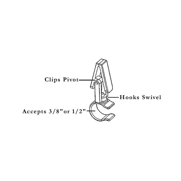 RV Designer M122 Rope Light Klippy Klips, 10/pk