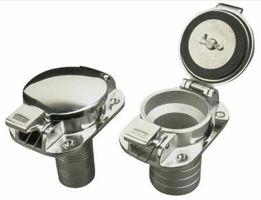 Sea-Dog Stainless Steel Flip Top Deck Fill - Gas - 2" Hose