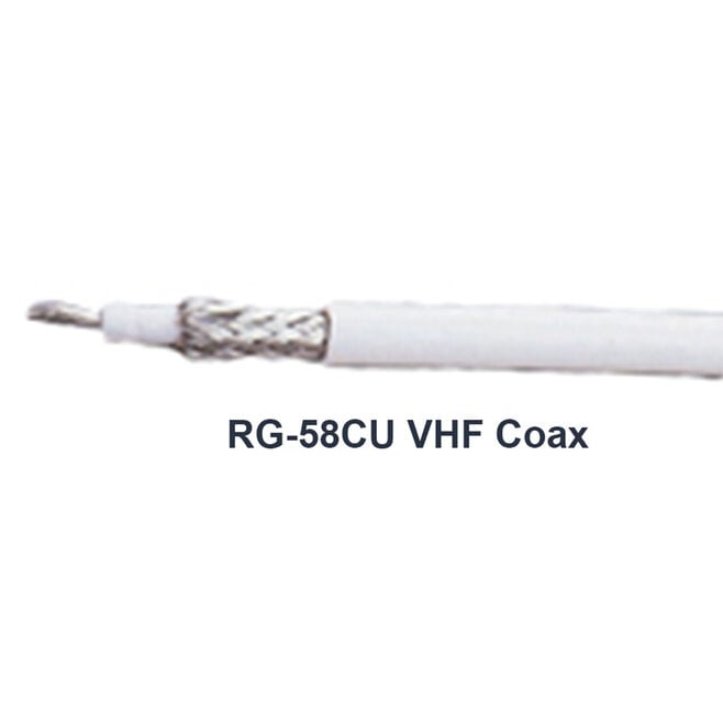 Ancor 150525 RG58CU Coaxial Cable, White
