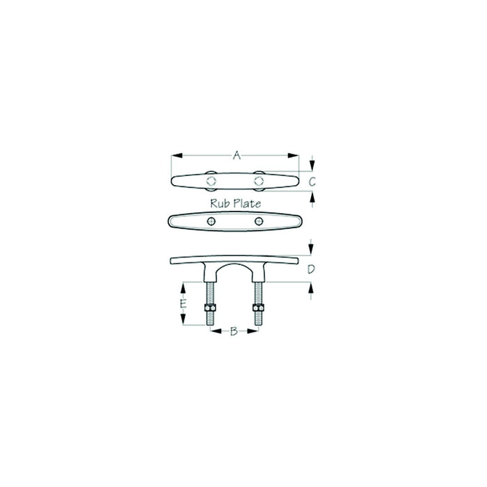 Sea Dog 41856 Sea-Dog Arch Stud Mount Stainless Steel Cleat, 6"