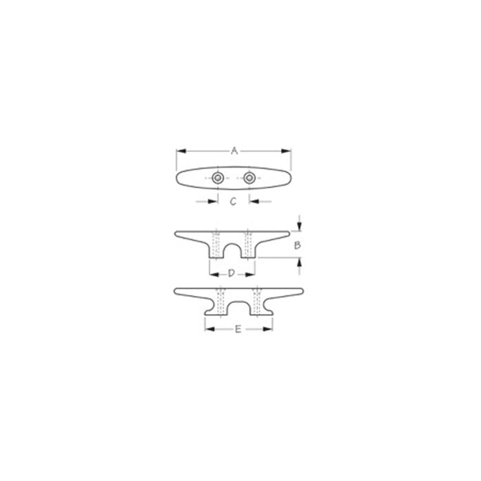 Sea Dog 043382-1 SeaDog Heavy Duty Nylon Cleat, Flat Dark Earth
