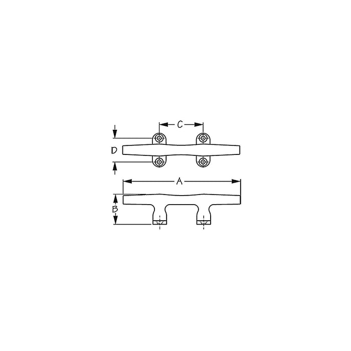 Sea Dog 044604-1 Chrome Zinc Open Base Cleat
