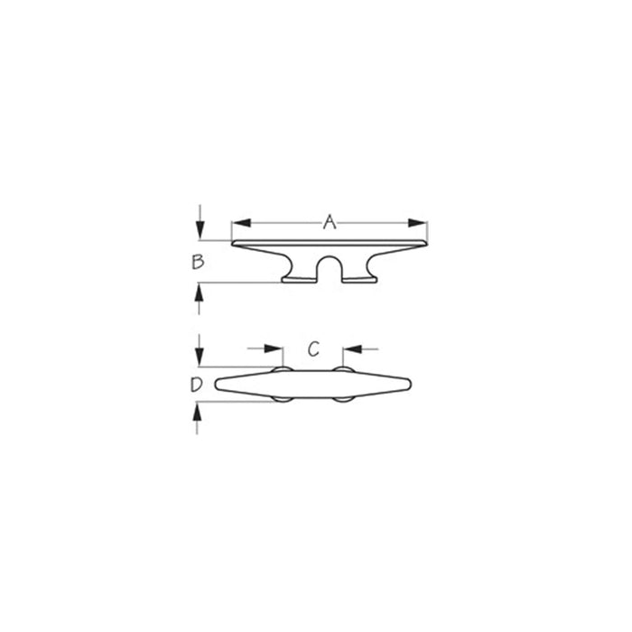 Sea Dog 46048 Sea-Dog Weldable Aluminum Cleat, 8"