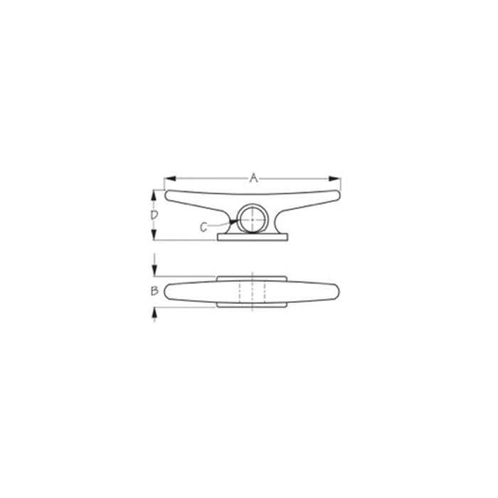 Sea Dog 46210 Sea-Dog Large Weldable Aluminum Cleat, 10"