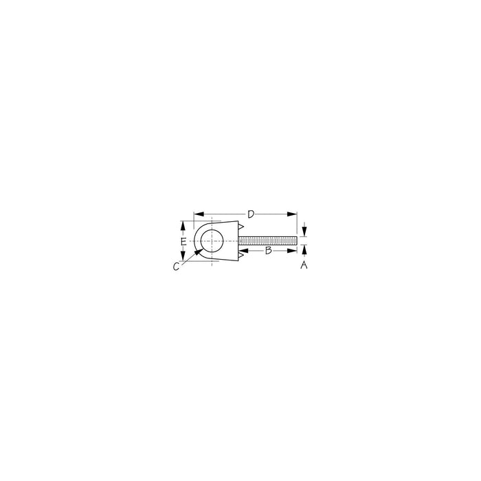 Sea Dog 079133-1 Sea-Dog Chrome Zinc Bow Eye 3/8"