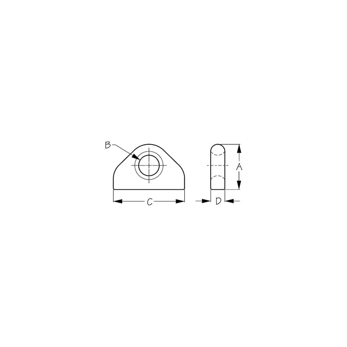Sea Dog 79710 Seadog Weldable Bow Eye, Cast Aluminum