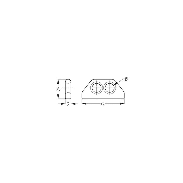 Sea Dog 79720 Sea-Dog Weldable Bow Eye Double, 3-15/16"