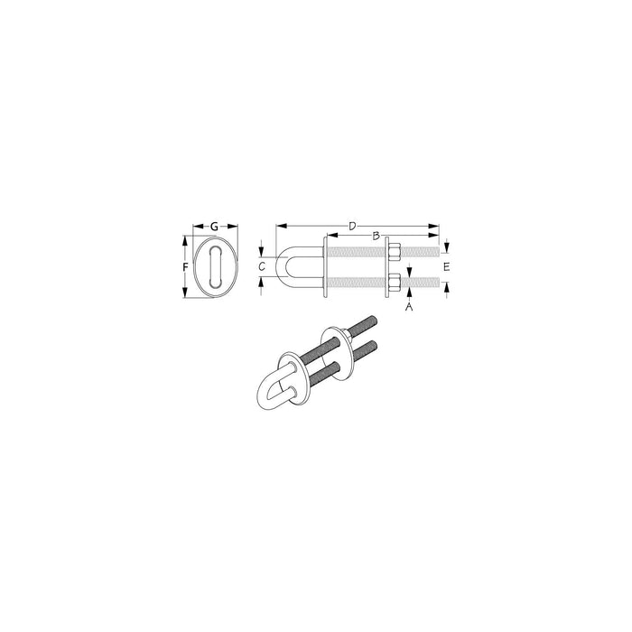 Sea Dog 80098 Sea-Dog Stern Eye Heavy Duty
