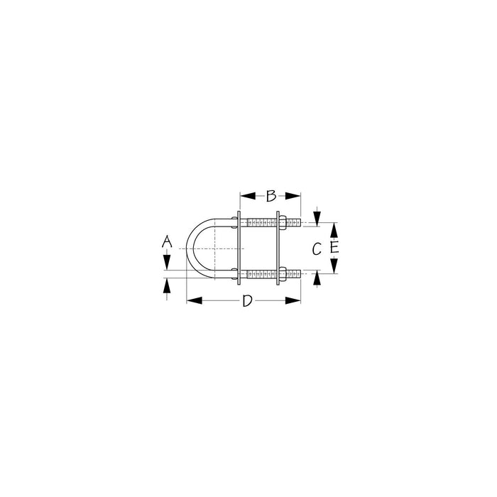Sea Dog 080253-1 Sea-Dog U-Bolt Stainless Steel, 3/16"
