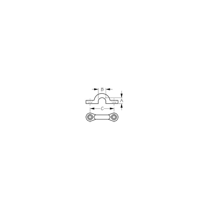 Sea Dog 081242-1 Sea-Dog Chrome Zinc Pad Eye, 5/cd