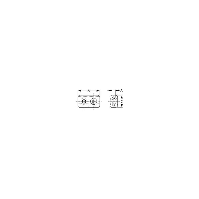 Sea Dog 91852 Chrome Plated Zinc Cable Clamp, Bulk