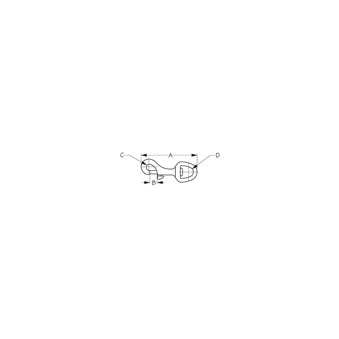 Sea Dog 139016-1 Bronze Swivel Eye Bolt Snap