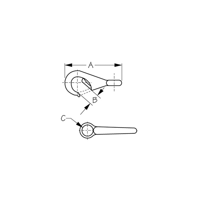 Sea Dog 146120-1 Seadog Fast Eye Boat Snap, Stainless, Size 0