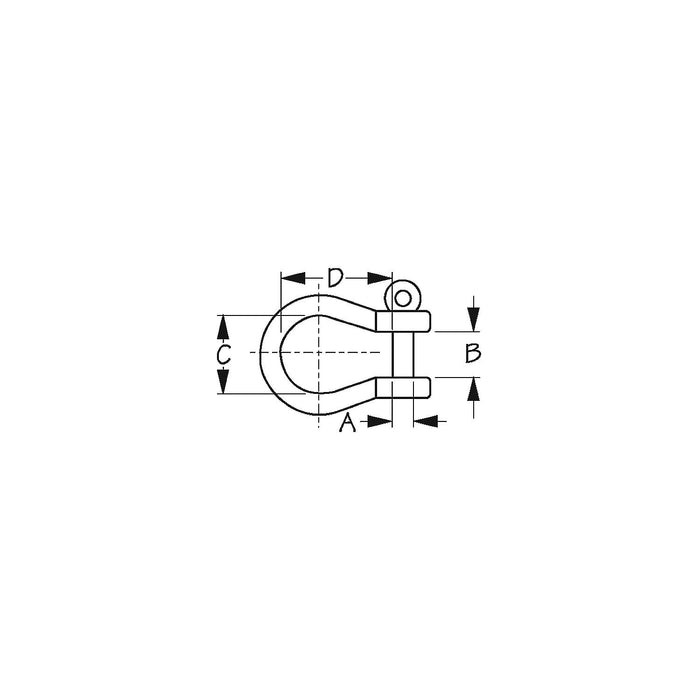 Sea Dog 147228 Sea-Dog Stainless Captive Bow Shackle, 5/16", Bulk